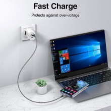 Cable de carga  rápida en nailon USB C- Protección de sobrecarga