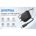 Cargador carga rapida tipo C 70W