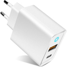 Cargador de rapido USB C y A 30W
