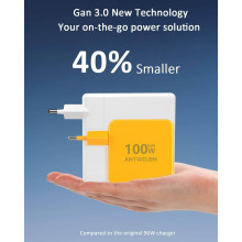 Cargador USB C ANTWELON 100W GAN III carga ultra rápida