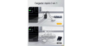Cargador rápido 67W con 3 puertos  GaN III  todo ordenado