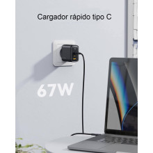 Cargador rápido 67W con 3 puertos  GaN III
