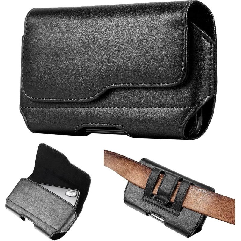 Funda de cinturón horizontal para móvil.  17 cm.