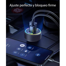 Cargador de coche con carga rápida 90W, 12V. 2 USB-A 2 USB-C