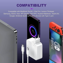 Cargador 100W USB C y cable de alimentación de USB C de 1.8M