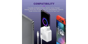 Cargador 100W USB C y cable de alimentación de USB C de 1.8M