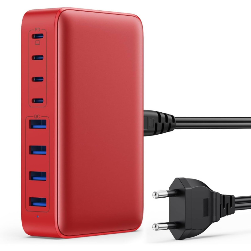 Cargador USB C de 105W, 8 puertos, GAN III