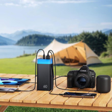 Batería Externa Portátil con Cable USB 3 tomas. 60000mAh