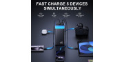 Batería Externa Portátil con Cable USB 3 tomas. 60000mAh