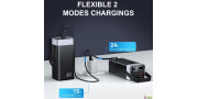 Batería Externa Portátil con Cable USB 3 tomas. 60000mAh