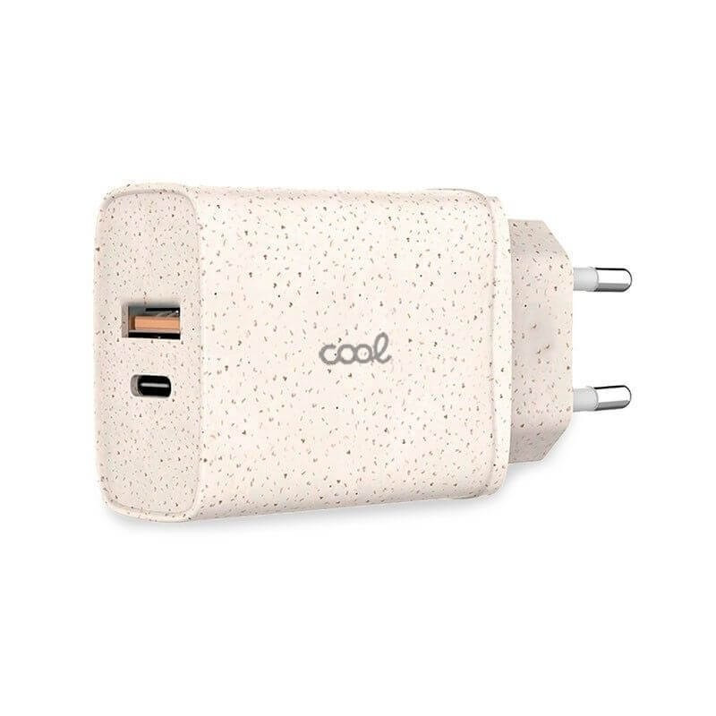 Cargador de red  carga rápida (PD) Tipo-C / USB Dual  ECO