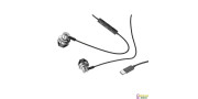Auriculares botón  estereo tipo-C Con micro (plata metalica)