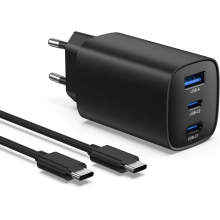 Cargador 3 puertos rápido 65W USB