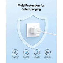 Cargador Cudy  USB C, 20W USB-C  carga rapida QC/PD 3.0