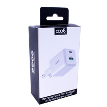 Adaptador Tipo-C con 45W carga rápida con  2 puertos Tipo C USB-A.