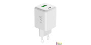 Adaptador Tipo-C con 45W carga rápida con  2 puertos Tipo C USB-A.
