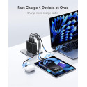 Cargador rápido USB C 140W, 3 Puertos USB C, 1 USB A