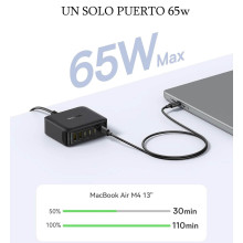 Cargador rápido de 120W  con 6 Puertos