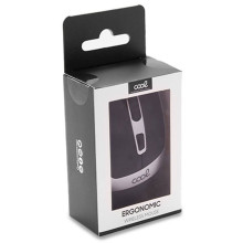 Ratón inalámbrico silencioso ergonomico negro