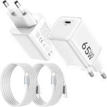 Cargador USB C 65W. Carga rápida