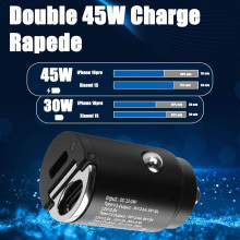 Cargador de mechero doble de carga rápida 30W