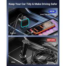 Cargador de mechero de 57 W tipo C