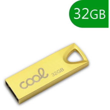 Pen Drive USB x32 GB 2.0 Metal para llavero oro