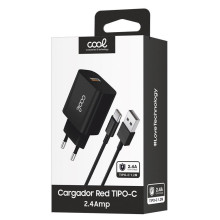 Cargador red conector tipo-C (2.4 Amp) con cable 1.2 m
