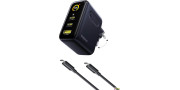 Cargador USB C de 100 W triple con pantalla