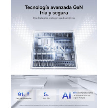 Cargador USB C de 100 W triple con pantalla