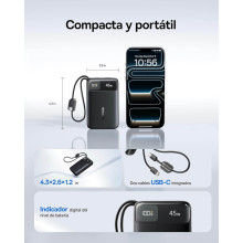 Powerbank 45W 20000mAh con 2 Cables USB-C Integrados