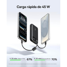 Powerbank 45W 20000mAh con 2 Cables USB-C Integrados