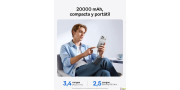 Powerbank 45W 20000mAh con 2 Cables USB-C Integrados