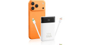 Power Bank con cables integrados,10000mAh