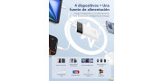 Power Bank con cables integrados,10000mAh