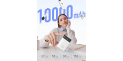 Power Bank con cables integrados,10000mAh