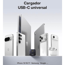 Cargador rápido USB C 45W GAN con cable 1 m.