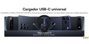 Cargador rápido USB C 45W GAN con cable 1 m.