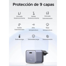Cargador USB C  65W carga rápida GaN II  con cable tipo C