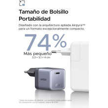 Cargador USB C  65W carga rápida GaN II  con cable tipo C