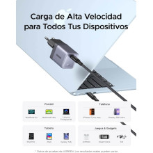 Cargador USB C  65W carga rápida GaN II  con cable tipo C