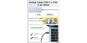 Cargador USB C  65W carga rápida GaN II  con cable tipo C