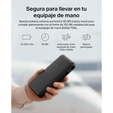 Batería externa carga rápida 25000mAh