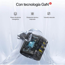 Cargador USB C 70W  GaN 3 puertos