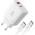 Cargador rápido doble USB C 65W