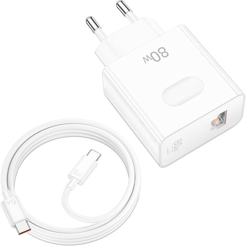 Cargador carga rápida 80W (especial Honor) USB-A USB-C