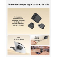 Cargador rápido USB C de 70W